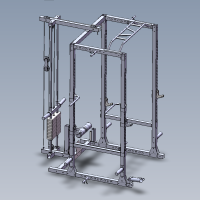 POWER RACK PRO PR-Z3 CON LAT MACHINE 25-50MM