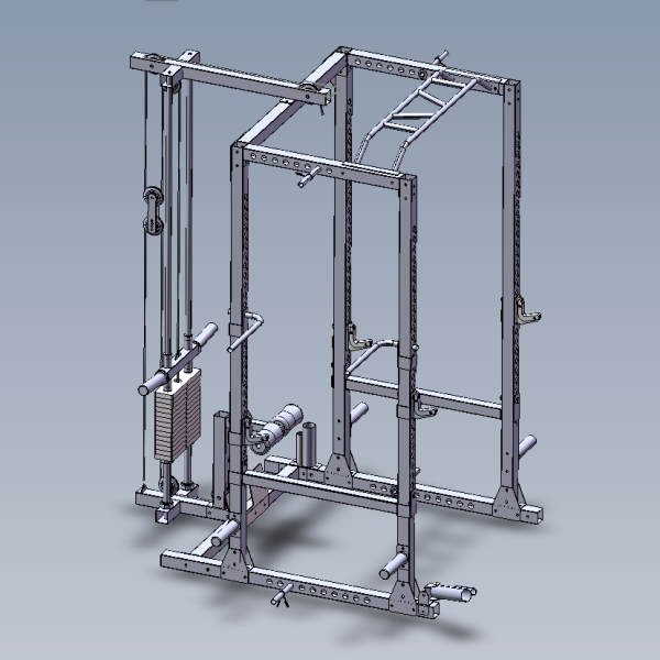 POWER RACK PRO PR-Z3 CON LAT MACHINE 25-50MM